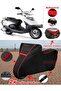 Kuba KB100-6 Tarpaulin BLACK Topcase Rear Bag Compatible Motor Canvas (Red Stitched)