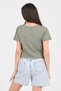 Green Crew Neck Short Sleeve Knitted Women's Crop - 5