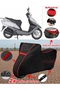 Mondial 100 Nt Turquoise Tarpaulin Black Topcase Rear Bag Compatible Motor Tarpaulin (Red Stitched)