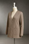 Women's Brown Mother Thin Combed Cotton Cardigan - 2