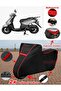 Apec PS5 Tarpaulin BLACK Topcase Rear Bag Compatible Motor Canvas (Red Stitched)