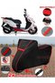 Arora Ar 150 T8-H Joker Tarpaulin Black Motorcycle Tarpaulin Engine Cover Tent (Red Stitched)
