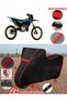 Yamaha DT 80 Tarpaulin BLACK Motorcycle Tarpaulin Motor Cover Motor Cover Tent (Red Stitched)