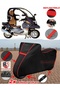 Bmw C1 Tarpaulin Black Motorcycle Tarpaulin Engine Cover Tent (Red Stitched)