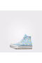 Chuck Taylor All Star Lift Platform Floral Kids Blue Sneaker - 3