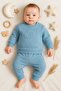 Bear Seersucker Embossed 2-Piece Baby Boy Set