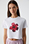 Ambessa Women's Crew Neck Oversize White T-Shirt