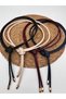 Set of 4 (Black, Beige, Claret Red, Navy) Knot Detailed Cord Belt, Dress Belt, Jacket Belt, Women's Belt - 3