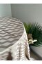 Waterway Cotton Jacquard Shawl Milk Coffee - 3