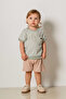 Baby Kids Khaki- Green Cotton 2 Piece Set First Ben Trend Fashion Bottom Top Set - 2