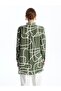 Judge Collar Patterned Women's Shirt Tunic (S5) - 4
