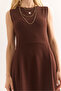 Women's Straight Bitter Brown Pocket Flared Dress Elb-19000480 - 7