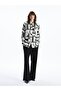 Judge Collar Patterned Women's Shirt Tunic (S5) - 2