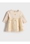 Crew Neck Long Sleeve Baby Girl Dress