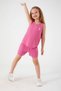 Base. Polo Assn Light Purple Reflection Detail Fuchsia Girls' Shorts Set - 2