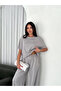 Osy Modal Soft Textured Fabric Crew Neck T-Shirt Loose Wide Leg Trousers Double Set - Bo