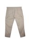 Large Size Lace-Up Gabardine Trousers with Cargo Pockets - 3