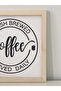 Natural Wood Edged Coffee Corner Coffee Wall Decor Table Set for Living Room Living Room Bedroom Kitchen - 3