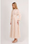 Cream Floor Strawberry Patterned Belted Dress - 5