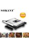 Multifunction Electric Steak Machine, Panini Maker, Bread Machine, 2000W, KJ-202, Black - 2