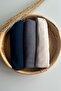 3-Piece Combed Cotton Shawl Set Jersey Shawl Lycra Shawl Jersey Hijab Lycra Hijab (Dark Blue - Anthracite - Beige)
