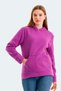 Casual Sports Hooded Women's Sweatshirt Purple - 5