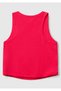 Girl's Fuchsia Corded Crop Tank Top - 2