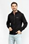 Men's Zippered Sweatshirt Black - 3