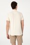 Men's Slim Fit Polo Neck Pocket Cream Textured T-Shirt 50300036-Vr071 - 5