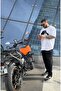 تي شيرت قطني مطرز كبير الحجم لصالة الألعاب الرياضية Rag Top Big Sam 3380 - 5