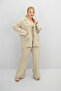 Women's Large Size Tie-Up Loose Wide Leg Bottom-Top Suit 8195-25 - 4