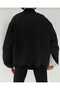 Unisex Black Oversize Double Pocket Bomber Jacket College Jacket - 4