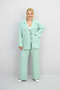 Women's Large Size Tie-Up Loose Wide Leg Bottom-Top Suit 8195-25