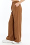 Women's Trousers Linen Blended Elastic Waist Wrinkle-Free Fabric Trousers Linen-Pants - 5