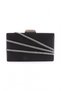 9274-22Y Women's Evening Dress Clutch Bag Black Stone