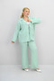 Women's Large Size Tie-Up Loose Wide Leg Bottom-Top Suit 8195-25 - 4