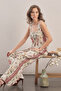 Burgundy Floral Linen Trousers - 2