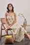 Yellow Meadow Floral Linen Maxi Dress - 2