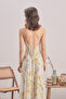 Yellow Meadow Floral Linen Maxi Dress - 5