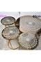 4 Pieces of ""Coffee Table Cover"" (1 Ad. Cover for Centre Table 60cm, 3 Pcs. 33cm Nesting Cover)/Glitter - 4