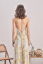 Yellow Meadow Floral Linen Maxi Dress - 4