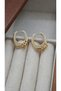 Curved Plate Basic Design Hoop Earrings - 2