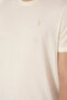 Men's Regular Fit Crew Neck Cream T-Shirt 50306913-Vr071 - 7