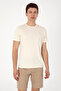 Men's Regular Fit Crew Neck Cream T-Shirt 50306913-Vr071