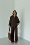 Brown Lirio Shirt Pants Set - 8674 - 8