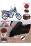 Falcon Sport 100 Tarpaulin Topcase Compatible Motorcycle Tarpaulin (Grey-Black Red Stitched)