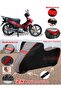 Arora Ar 100-62 Eagle Tarpaulin Topcase Compatible Motorcycle Tarpaulin (Grey-Black Red Stitched)
