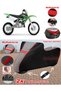 Kawasaki Kx 85 Tarpaulin Topcase Compatible Motorcycle Tarpaulin (Grey-Black Red Stitched)