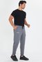 Men's Cotton Cargo Pocket Sweatpants Anthracite Melange 5821-A - 5