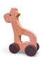 Wooden Dinosaur Toy with Wheels – Montessori Handmade Natural Educational Wooden Toy - 1-3 Years - 7